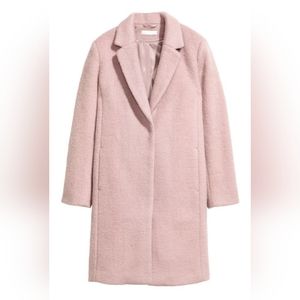 H&M Wool-Blend Coat - Size 8 - Antique Rose - NWT